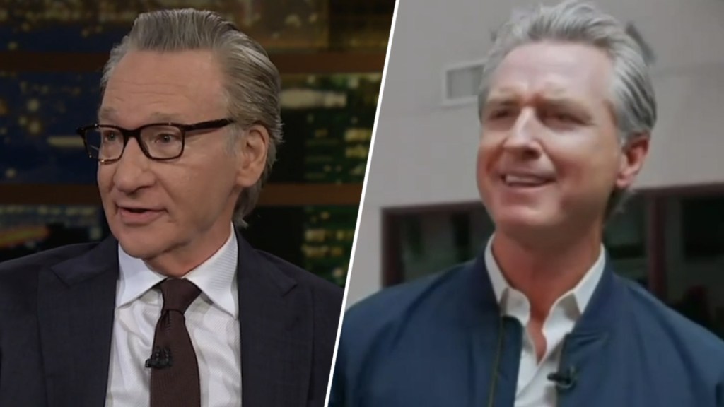 Bill Maher prijst Gavin Newsom voor Trump Defiance